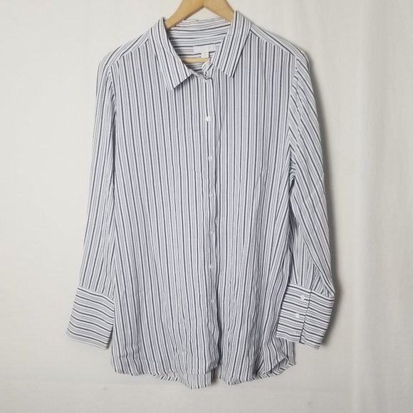 NWT 14th & Union striped button down top women's size Medium (148) - Picture 2 of 8